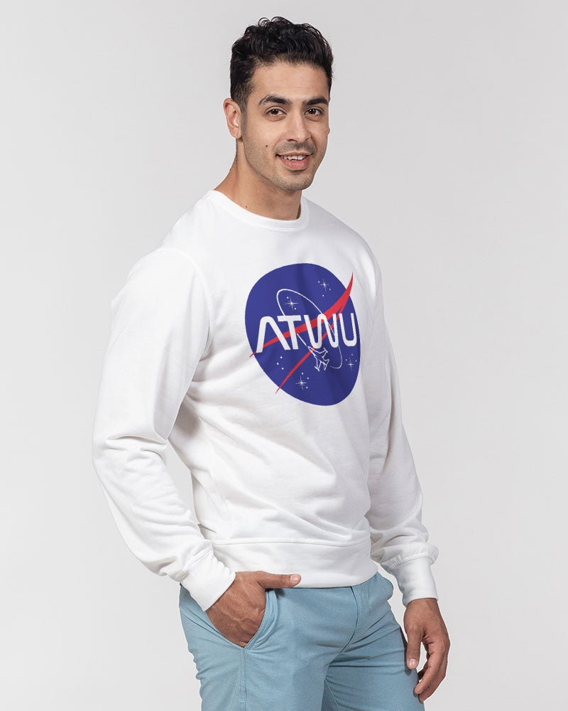 ALL THE WAY UP SPACE Men's Classic French Terry Crewneck Pullover