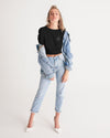 All The Way Up Women's Twist-Front Cropped Tee