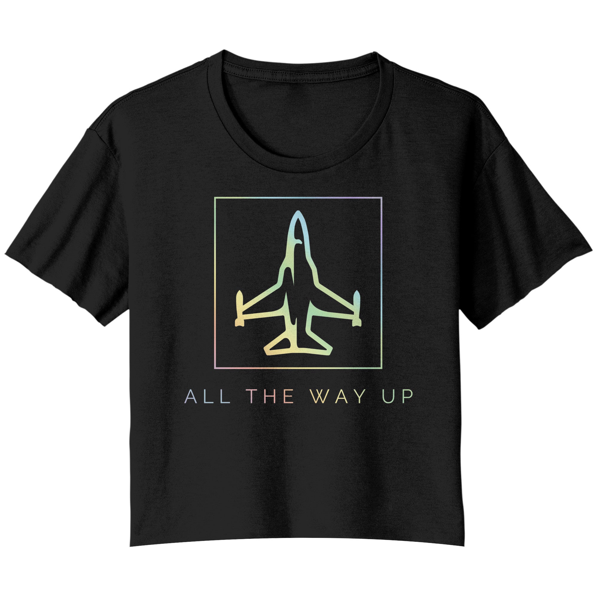 All The Way Up Rainbow Crop Top