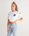 ALL THE WAY UP SPACE Women's Twist-Front Cropped Tee