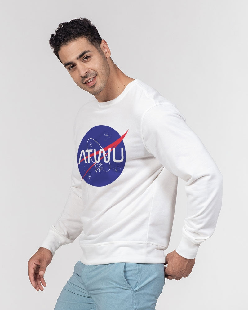 ALL THE WAY UP SPACE Men's Classic French Terry Crewneck Pullover