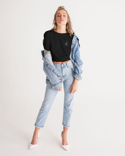 All The Way Up Women's Twist-Front Cropped Tee