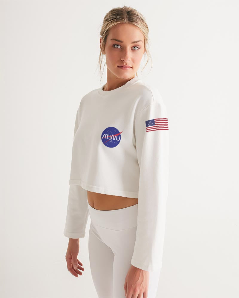 ALL THE WAY UP SPACE Women's Cropped Sweatshirt